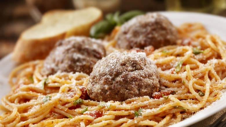 spaghetti and meatballs