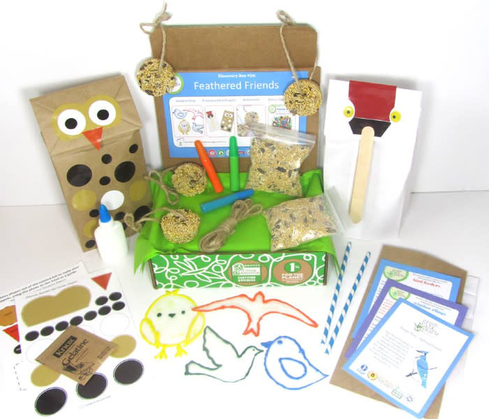 Green Kid Craft feathered friends kids' subscription box