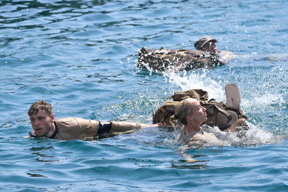 SPECIAL FORCES: WORLD'S TOUGHEST TEST: L-R: Gus Kenworthy and Nastia Liukin in SPECIAL FORCES: WORLD'S TOUGHEST TEST