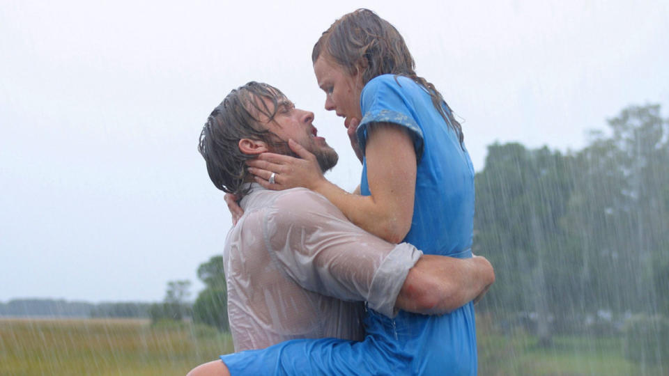 Ryan Gosling and Rachel McAdams in The Notebook.