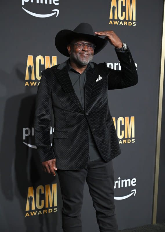 Emmitt Smith arrives on the red carpet for the 2023 Academy of Country Music Awards at The Star in Frisco, Texas, on May 11, 2023. The football legend turns 55 on May 15. Photo by Ian Halperin/UPI