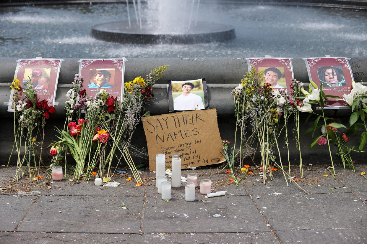 Students gathered for youth victims by police brutality in NYC (Anadolu Agency / Anadolu Agency via Getty Images)