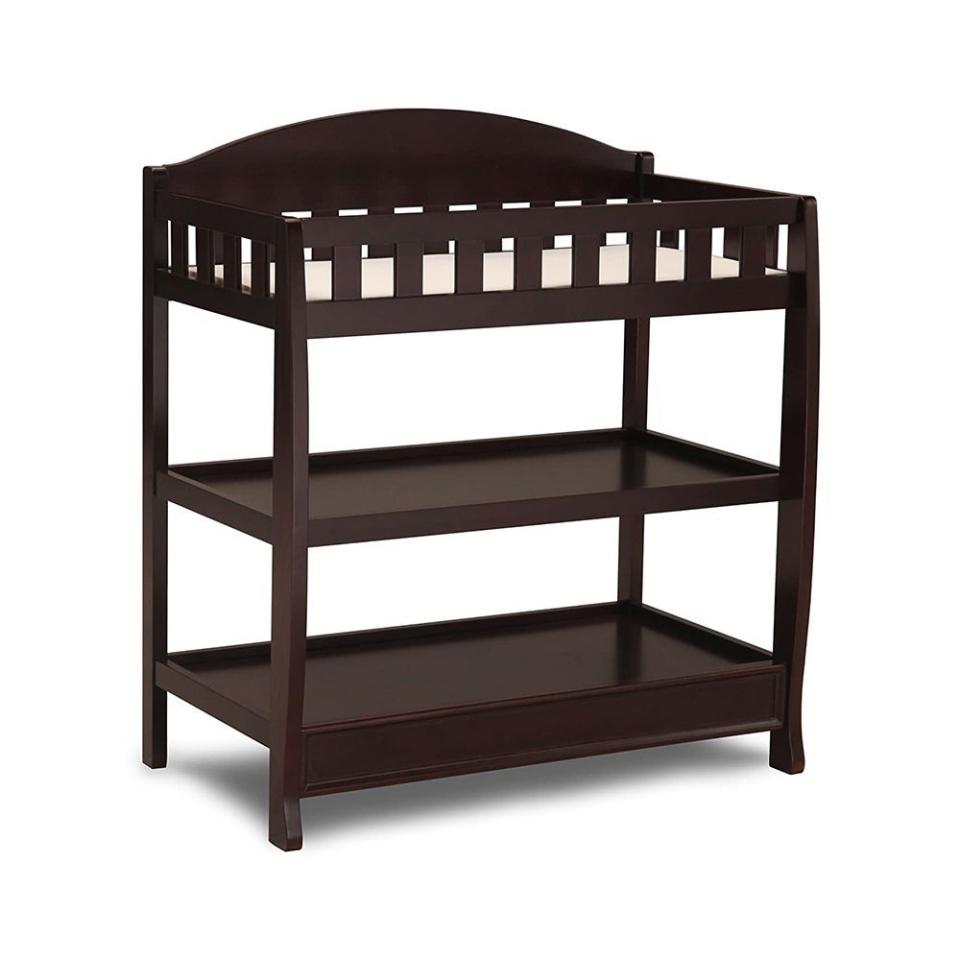 Delta Children Infant Changing Table with Pad in Dark Chocolate