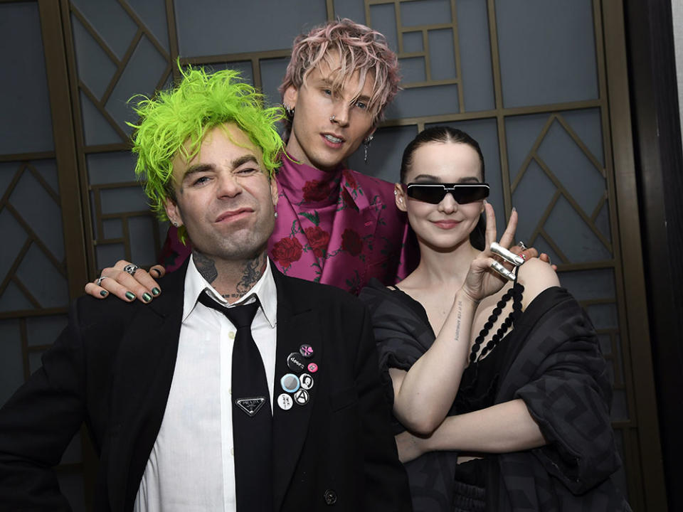 Mod Sun, Machine Gun Kelly and Dove Cameron - Credit: Kevork Djansezian/Getty Images