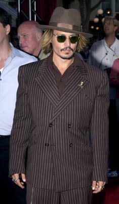 Johnny Depp at the LA premiere of Walt Disney's Pirates Of The Caribbean: The Curse of the Black Pearl