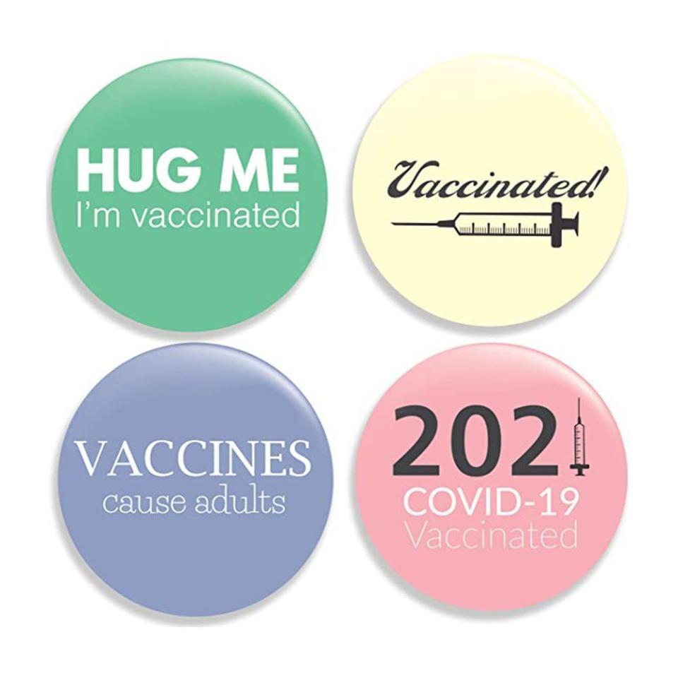 7) COVID-19 Vaccination Pinback Buttons