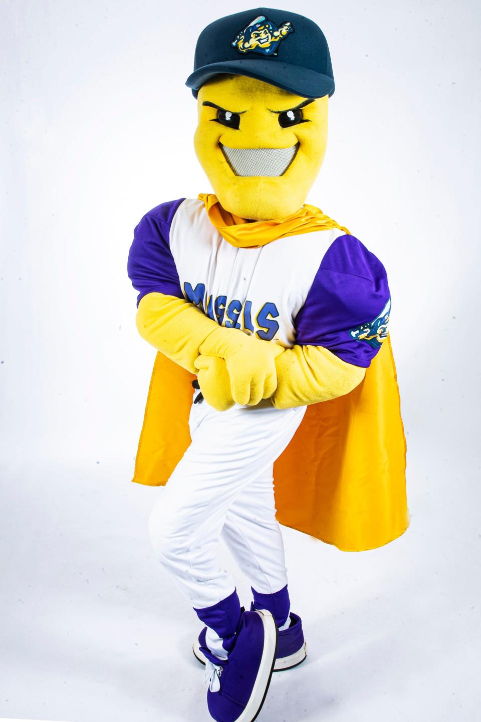 The Mighty Mussels mascot.  