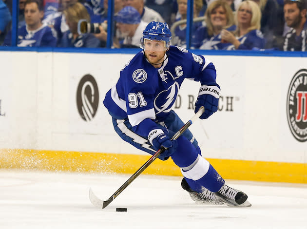 Steven Stamkos #91 (Tampa Bay Lightning) first NHL goal Oct 30