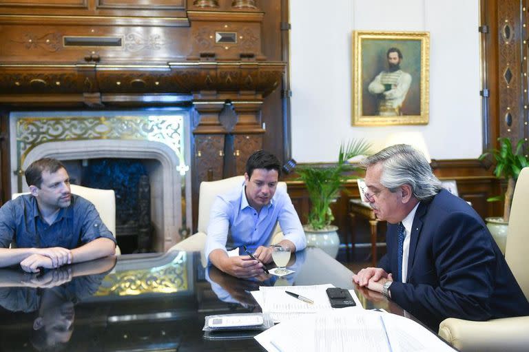 El intendente Cristian Cardozo en una reunión con el presidente Alberto Fernández (Foto: Instagram @cristiancardozook)