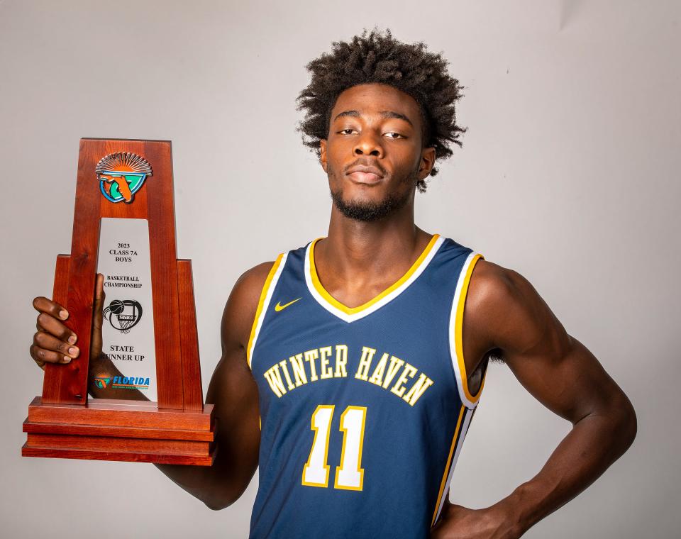 All County Boys Basketball - Winter Haven High School -Dylan James in Lakeland Fl  Friday March 10,2023.Ernst Peters/The Ledger