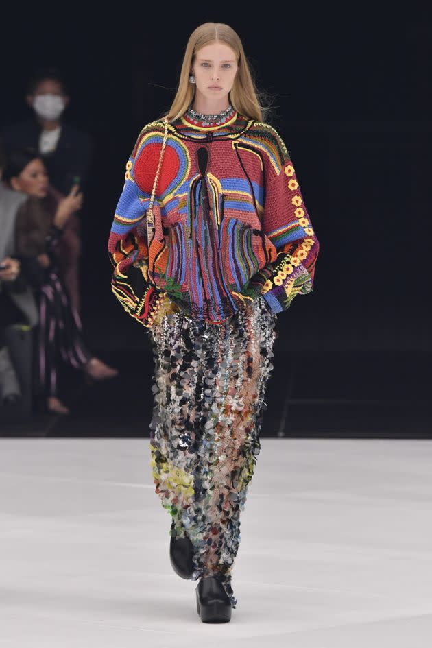 A model walks the runway during the Givenchy Ready to Wear Spring/Summer 2022 fashion show as part of the Paris Fashion Week on Oct. 3. (Photo: Victor VIRGILE via Getty Images)