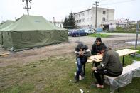 Camp for migrants in Kuty
