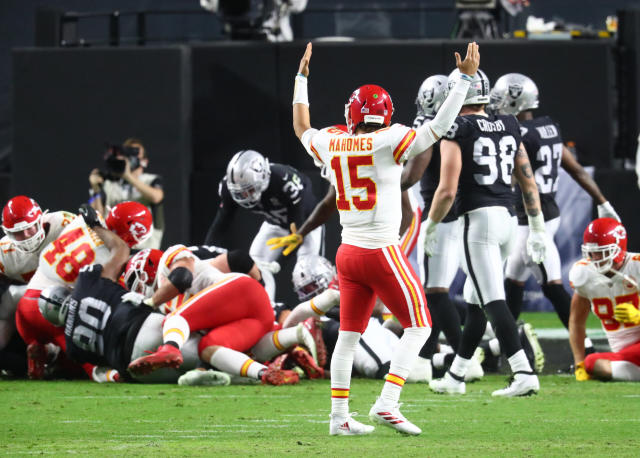 Chiefs QB Patrick Mahomes reflects on challenge of playing Raiders on the  road