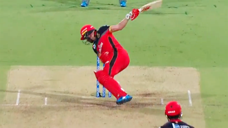 How did AB de Villiers do this? Image: IPL