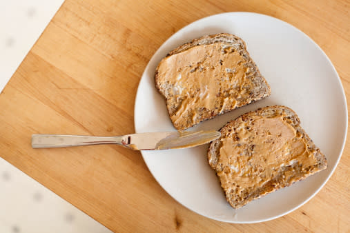 Peanut butter on bread