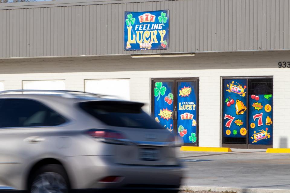 A game room is pictured in an Airline Road strip mall in Corpus Christi on April 7, 2022.