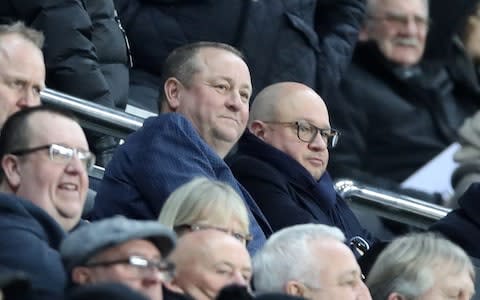 Newcastle United owner Mike Ashley during the FA Cup third round replay match at St James' Park - Credit: AP