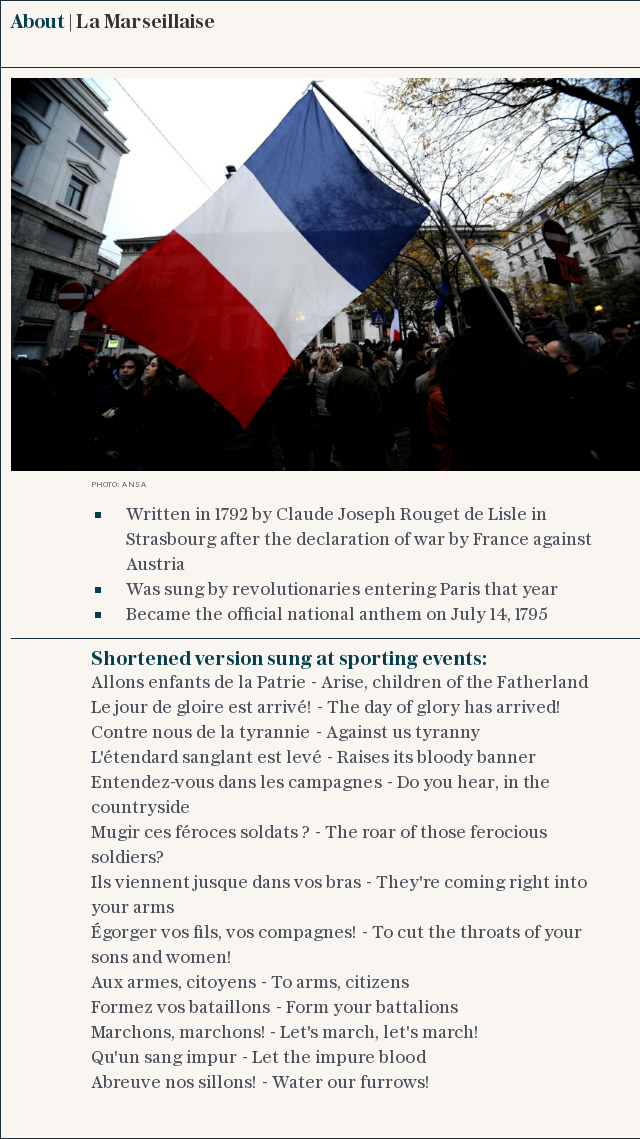 About | La Marseillaise