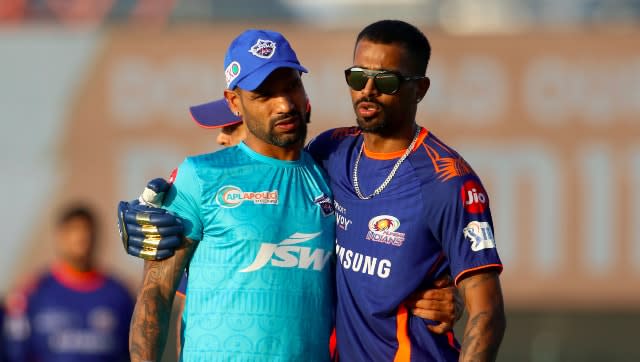 Shikhar Dhawan And Hardik Pandya. Photo- IPL