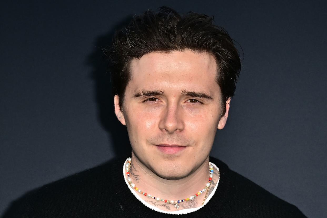 Brooklyn Beckham arrives for the official FIFA World Cup 2026 brand 