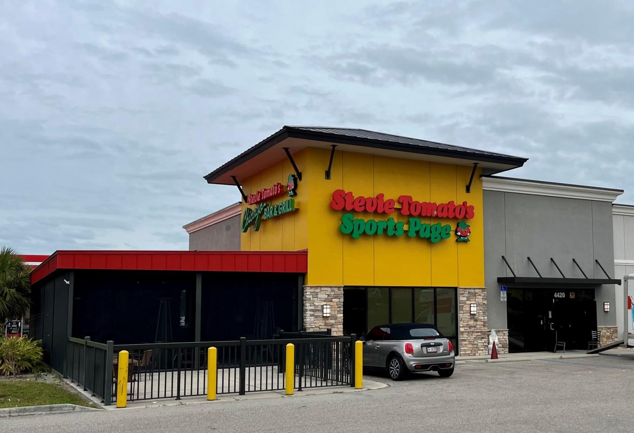 Stevie Tomato's Sports Page opened in the former Fuzzy's Taco Shop on Colonial Boulevard in Fort Myers in January 2022.