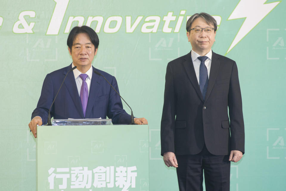 準總統賴清德（左）、國安局長蔡明彥（右）。（資料照/杜宜諳攝）