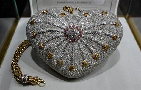 The "1001 Nights Diamond Purse" by House of Mouawad is covered in diamonds. Cost? $3.8 million