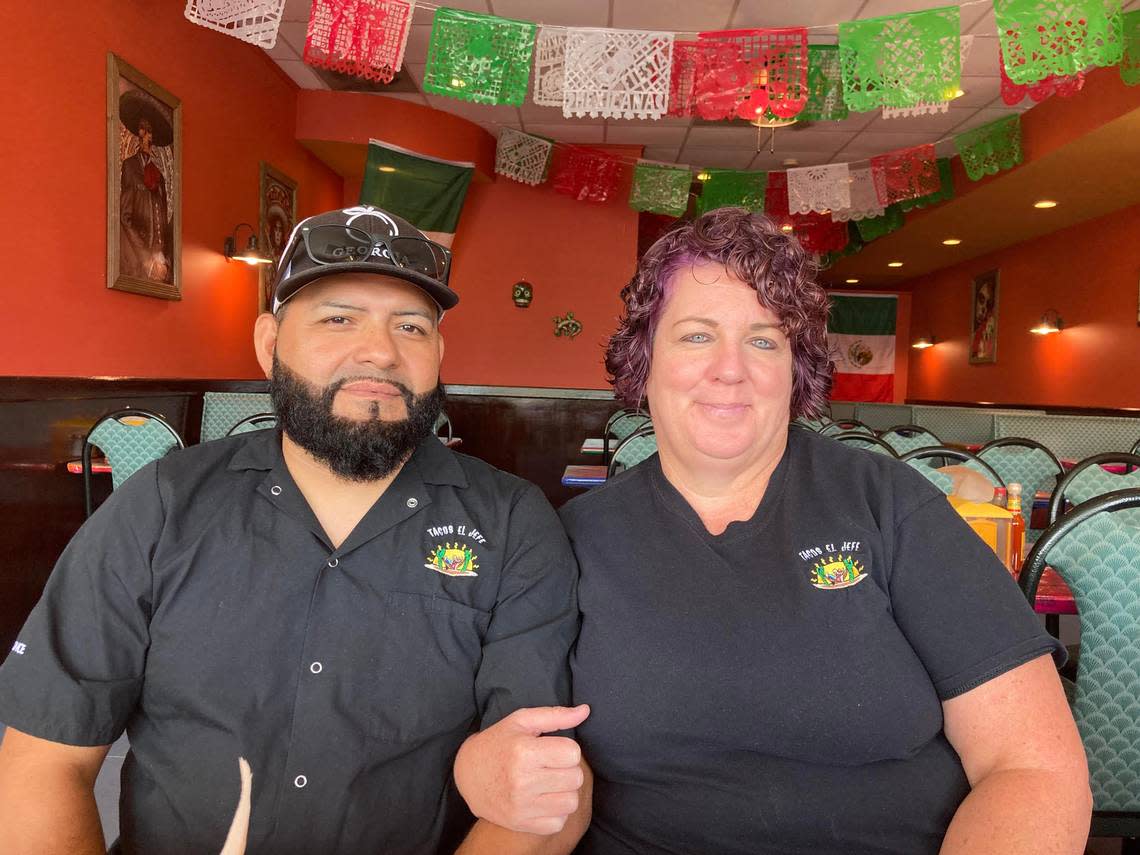 Owners Antonio and Melissa Estrada at their new Tacos El Jefe Mexican Restaurant in Fort Valley. The couple also own and operate with their family a popular food truck as well as a walk-up restaurant at the Houston County Galleria in Centerville.