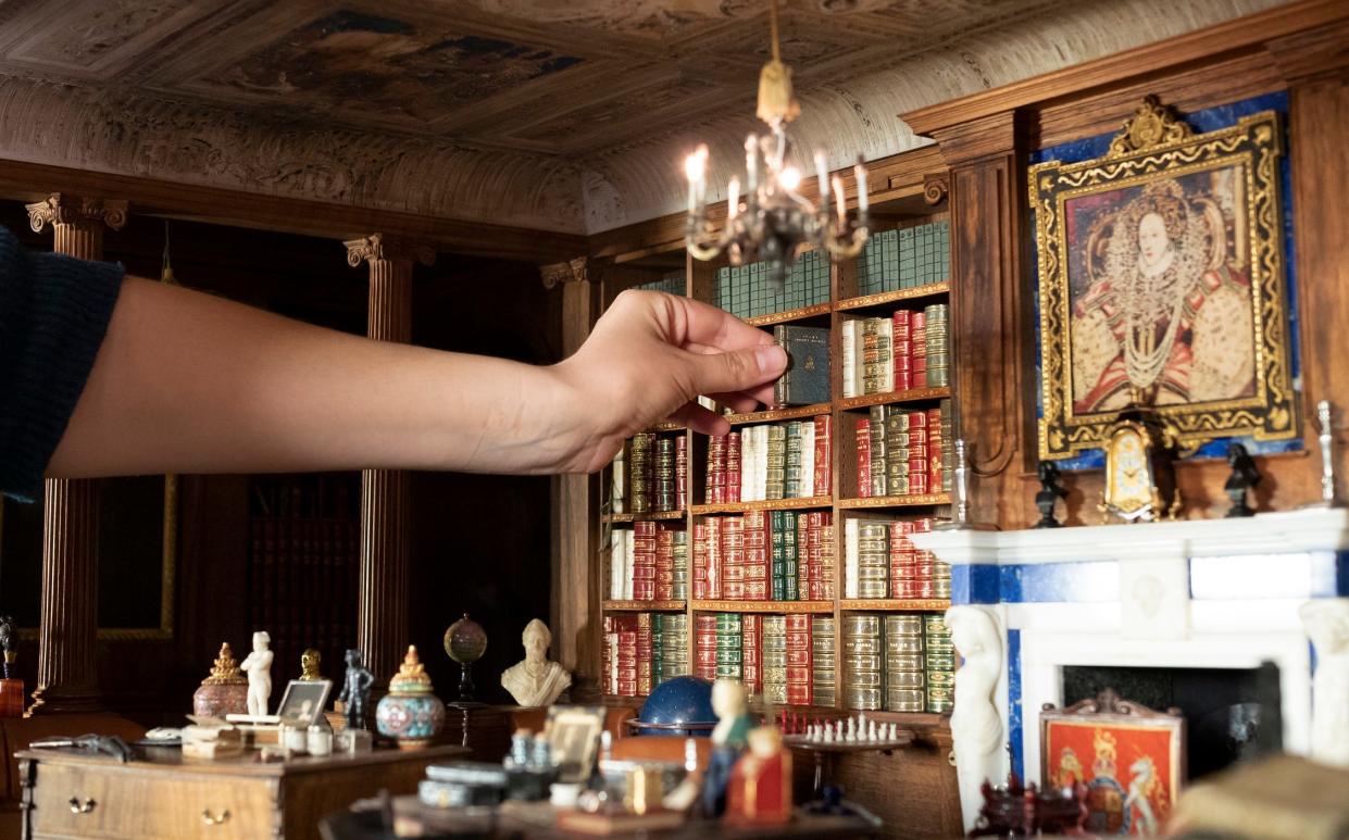A selection of modern literature will now be added to the miniature library in the Queen Mary’s dolls’ house