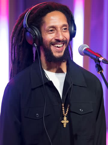 <p>Jason Koerner/Getty</p> Julian Marley visits SiriusXM Studios on June 26, 2023 in Miami Beach, Florida.