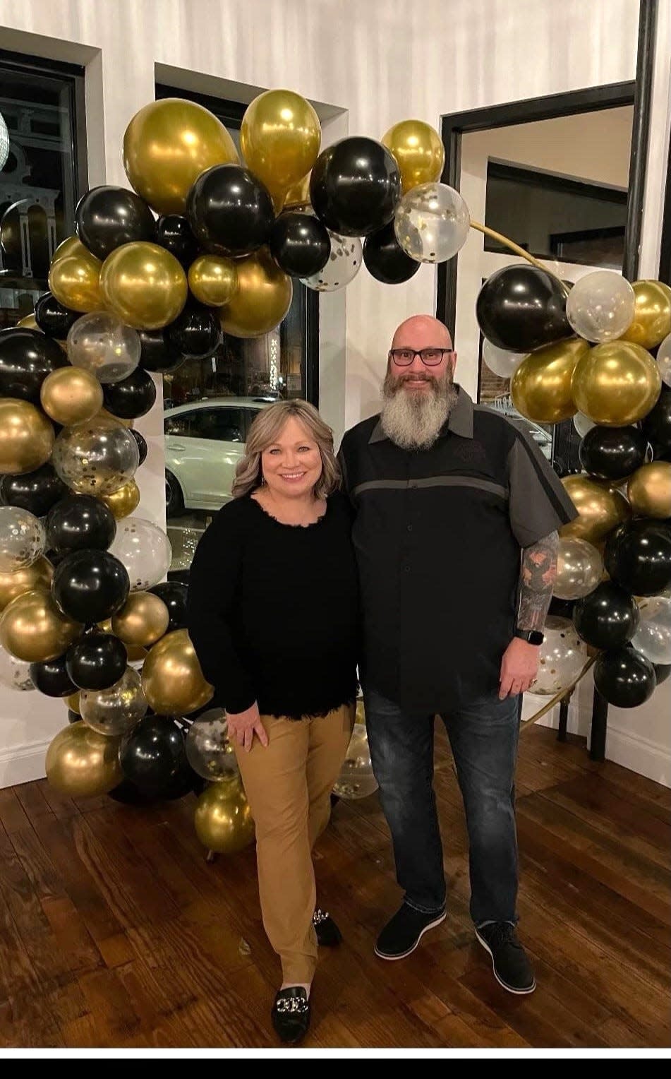 Jodi Rife and her partner of 25 years, Terry Pfeiffer, celebrate at the 75th Junior Service Guild anniversary event. Rife has three adult children and nine grandchildren.