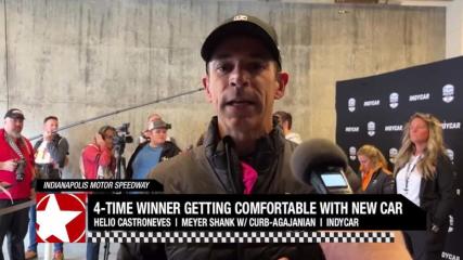 Helio Castroneves getting comfortable with new car during Indy 500 open test