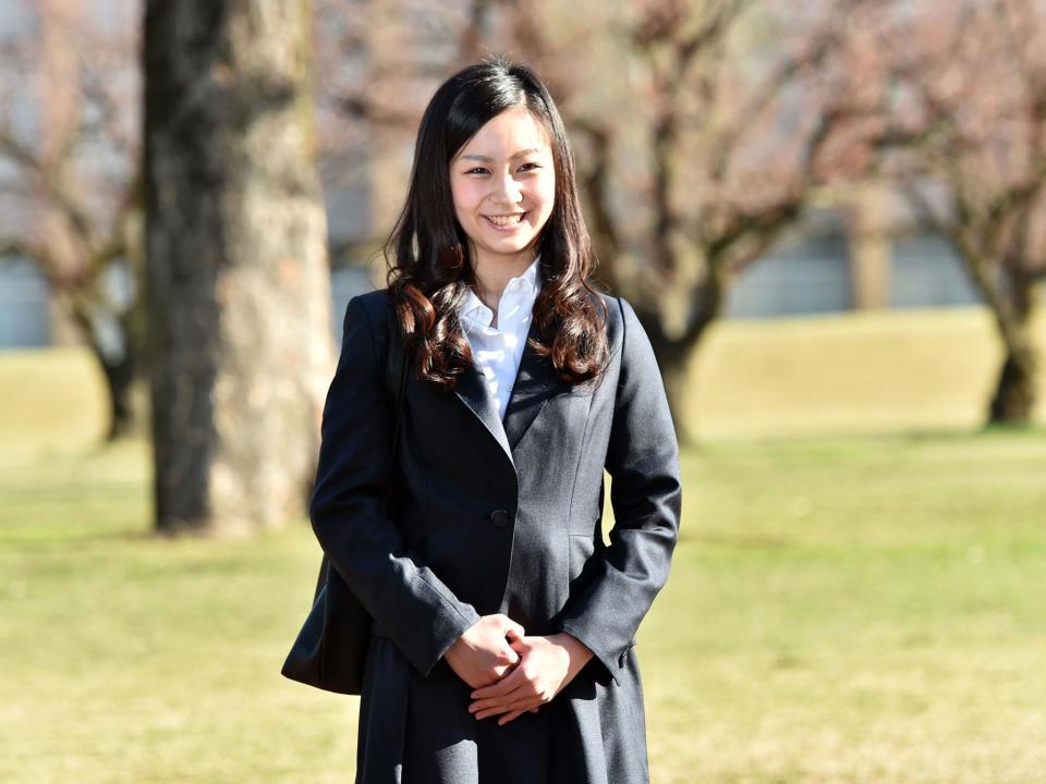 Japanese Princess Kako arrives at the International Christian University in Tokyo: Getty