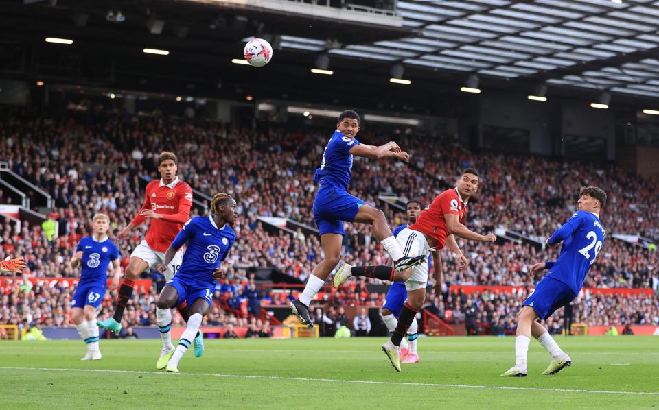 Casemiro of Manchester United scores their 1st goal during the Premier League match between Manchester United and Chelsea FC - Man Utd vs Chelsea result: Ten Hag delivers Champions League – now club must back him on transfers - Offside/Simon Stacpoole