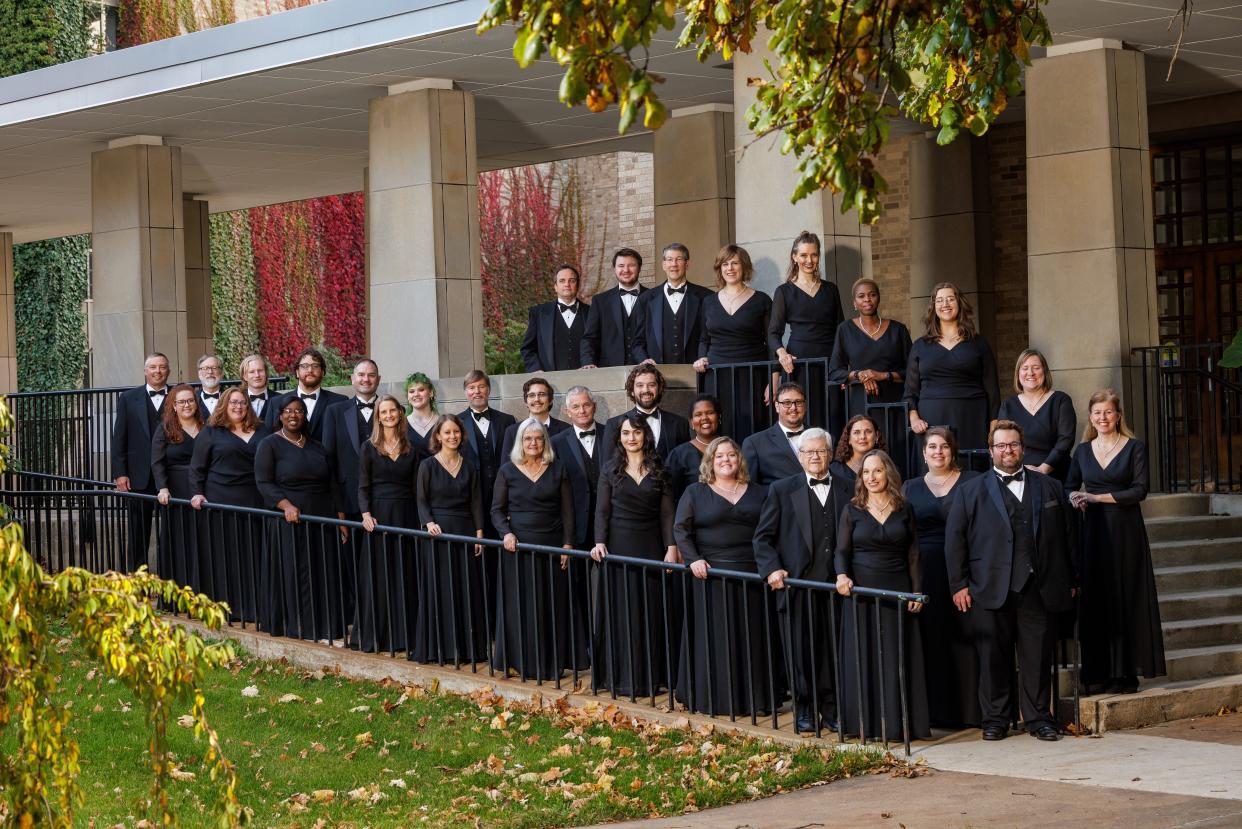 Based at Saint Mary's College, the South Bend Chamber Singers join with the South Bend Symphony Orchestra to perform Mozart's Requiem on March 17, 2024, at the University of Notre Dame's DeBartolo Performing Arts Center.