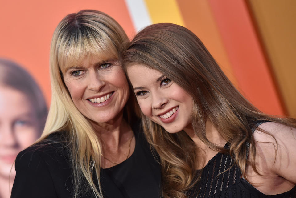 HOLLYWOOD, CA - MAY 10:  Naturalist Terri Irwin and actress Bindi Irwin arrive at the premiere of Warner Bros. Pictures' 'The Nice Guys' at TCL Chinese Theatre on May 10, 2016 in Hollywood, California.  (Photo by Axelle/Bauer-Griffin/FilmMagic)