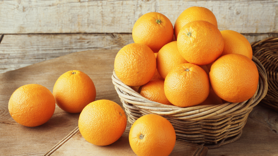 Basket of oranges