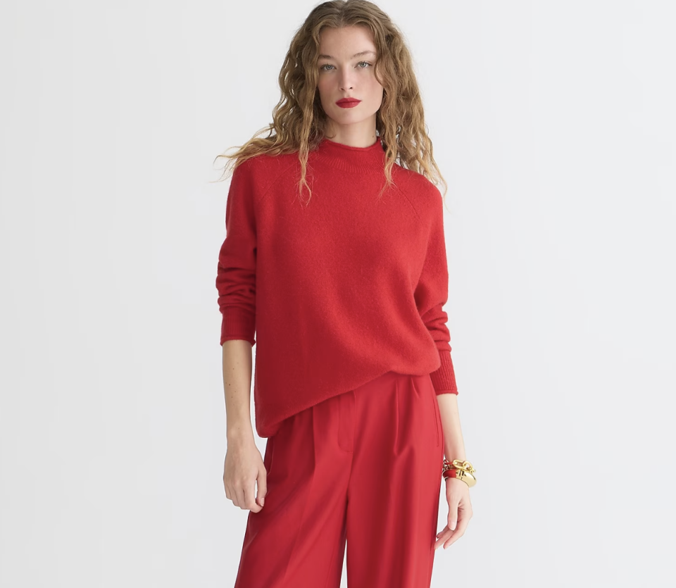 <p><a href="https://go.redirectingat.com?id=74968X1596630&url=https%3A%2F%2Fwww.jcrew.com%2Fp%2Fwomens%2Fcategories%2Fclothing%2Fsweaters%2Fpullovers%2Frollneck-sweater-in-supersoft-yarn%2FBD613%3Fdisplay%3Dstandard%26fit%3DClassic%26color_name%3Dclassic-cardinal%26colorProductCode%3DBD613&sref=https%3A%2F%2F" rel="nofollow noopener" target="_blank" data-ylk="slk:Shop Now;elm:context_link;itc:0;sec:content-canvas" class="link ">Shop Now</a></p><p>Rollneck Sweater</p><p>jcrew.com</p><p>$49.50</p>