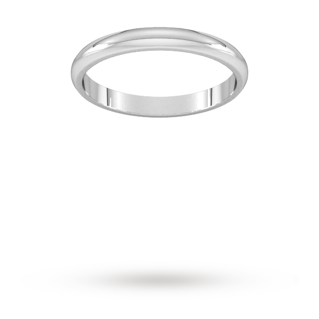 2.5mm D Shape Wedding Ring