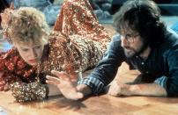 <p>Capshaw and Spielberg (the pair would eventually marry) on set of <em>Indiana Jones And The Temple Of Doom</em>.</p>