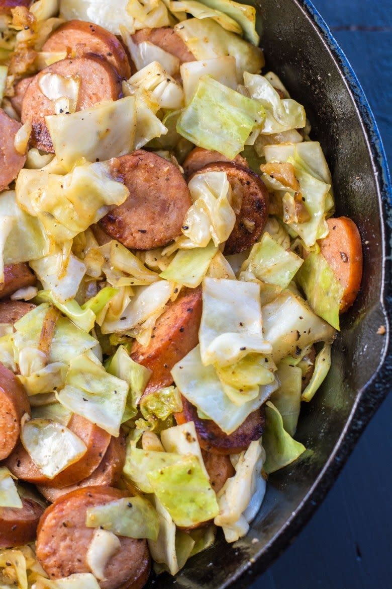 Keto Sausage and Cabbage Skillet