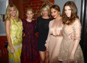 Brooklyn Decker, Elizabeth Banks, Cameron Diaz, Jennifer Lopez and Anna Kendrick attend the Los Angeles premiere of "What to Expect When You're Expecting" on May 14, 2012.