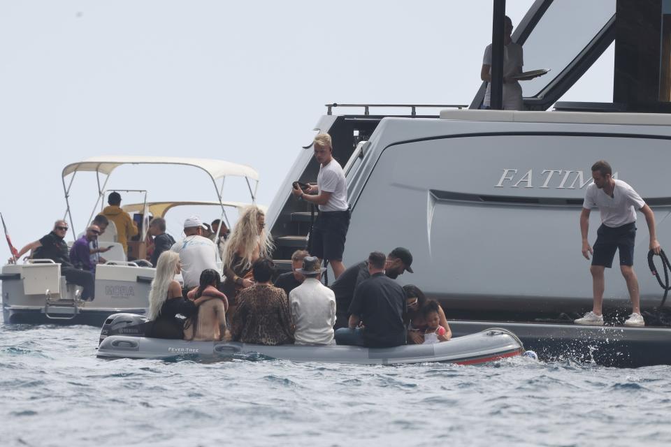 Kardashian family going on a yacht