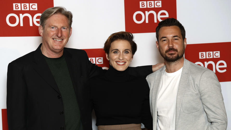 Adrian Dunbar, Vicky McClure, and Martin Compston are all keen to return to their Line of Duty roles. (BBC)
