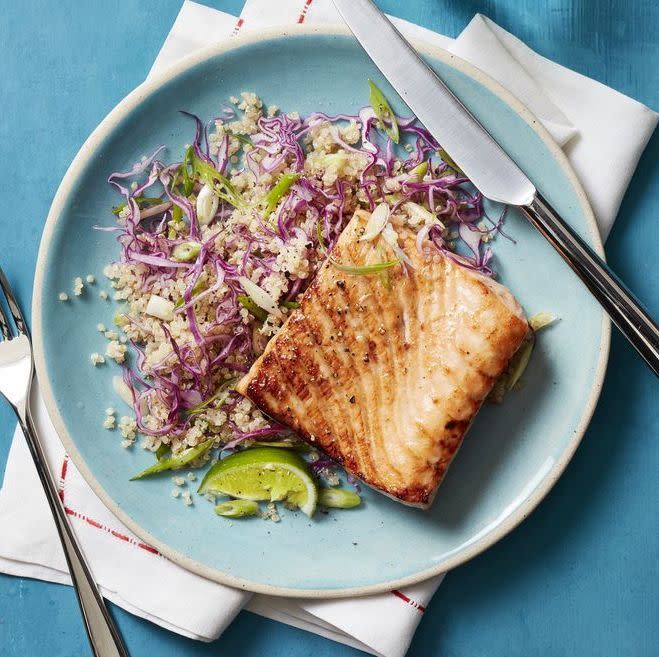 12) Honey-Spiced Salmon with Quinoa