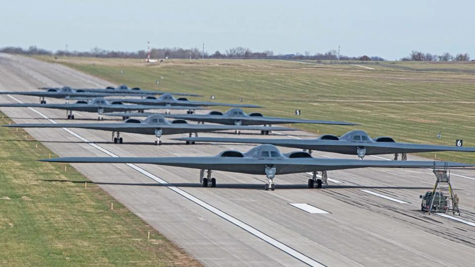 The B-21 Raider will eventually replace the B-2 Spirit stealth bomber. (USAF photo)