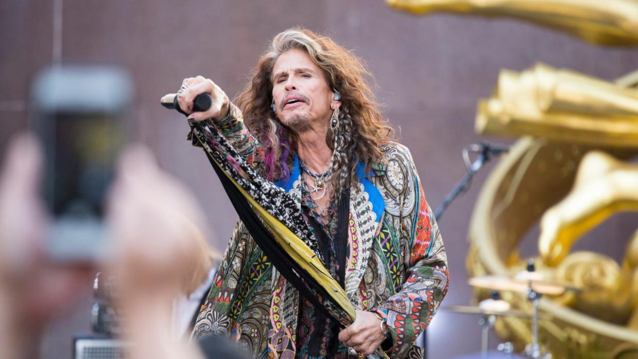 <div>Steven Tyler of Aerosmith performs on Wednesday, August 15, 2018.</div> <strong>(Mike Smith/NBCU Photo Bank/NBCUniversal via Getty Images via Getty Images)</strong>