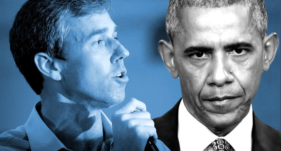 Beto O'Rourke and Barack Obama