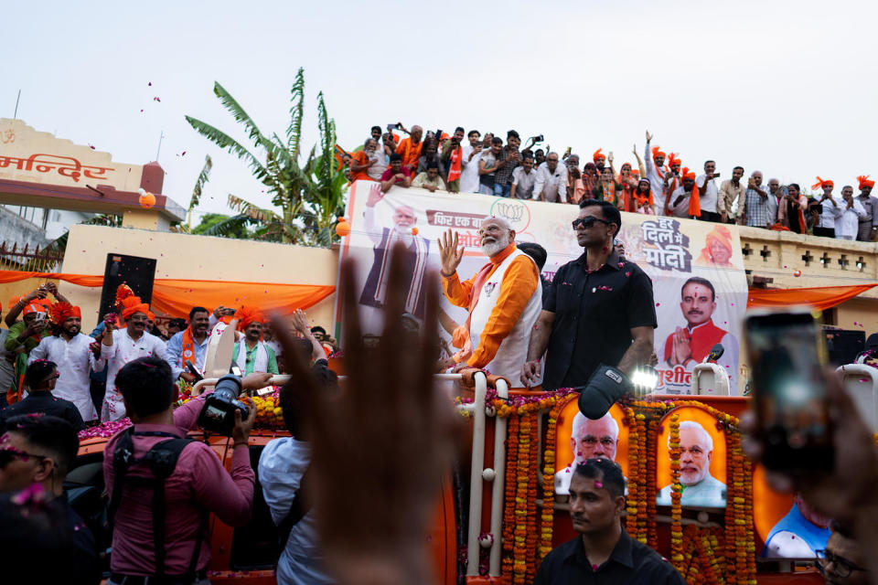Modi's path to victory: from Gujarat to Ayodhya (Anindito Mukherjee / Getty Images)