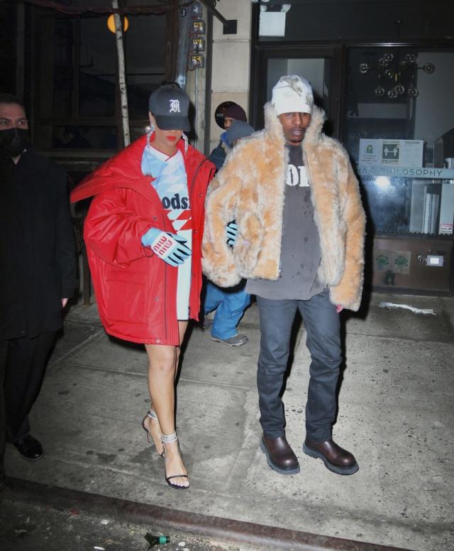 Rihanna's Sporty Date Night Look Included an Oversized Jersey and Designer  Adidas Clogs